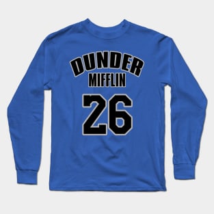 Stanley Hudson Jersey 26 (Black/Gray) Long Sleeve T-Shirt